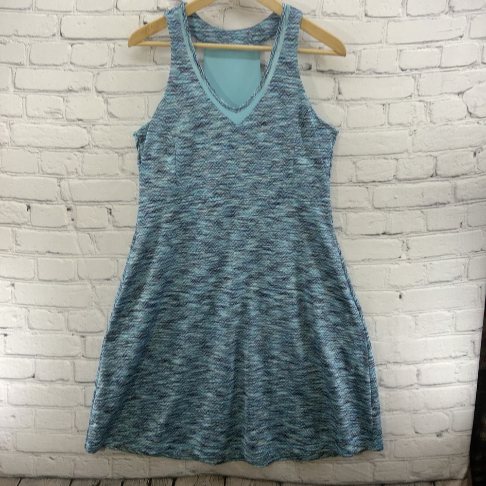 MPG Athletic Dress Womens Sz L Blue Racerback Pockets